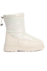 HOLOGRAPHIC BOOTS-BEIGE