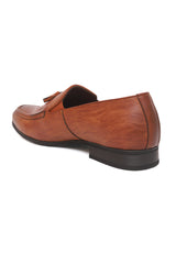 FRINGED SLIP ONS-BROWN