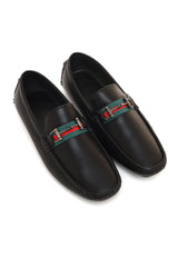 STRIPED LOAFERS-BLACK
