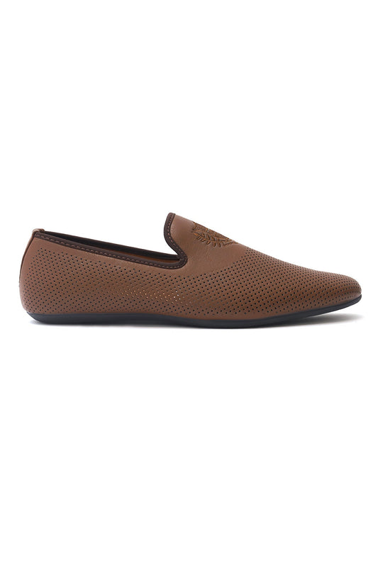 PERFORATED SLIP ONS-COFFEE