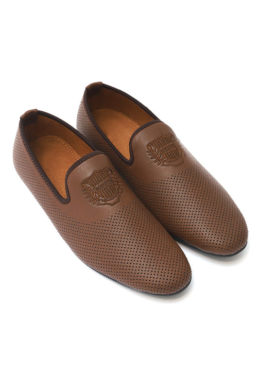 PERFORATED SLIP ONS-COFFEE