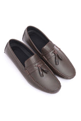 VANTAGE DOT TASSEL MOCS-COFFEE