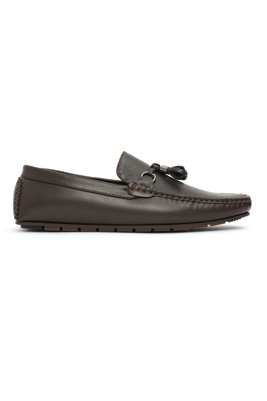 RIVET TASSLE PERFORATED LOAFER-COFFEE
