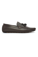 RIVET TASSLE PERFORATED LOAFER-COFFEE