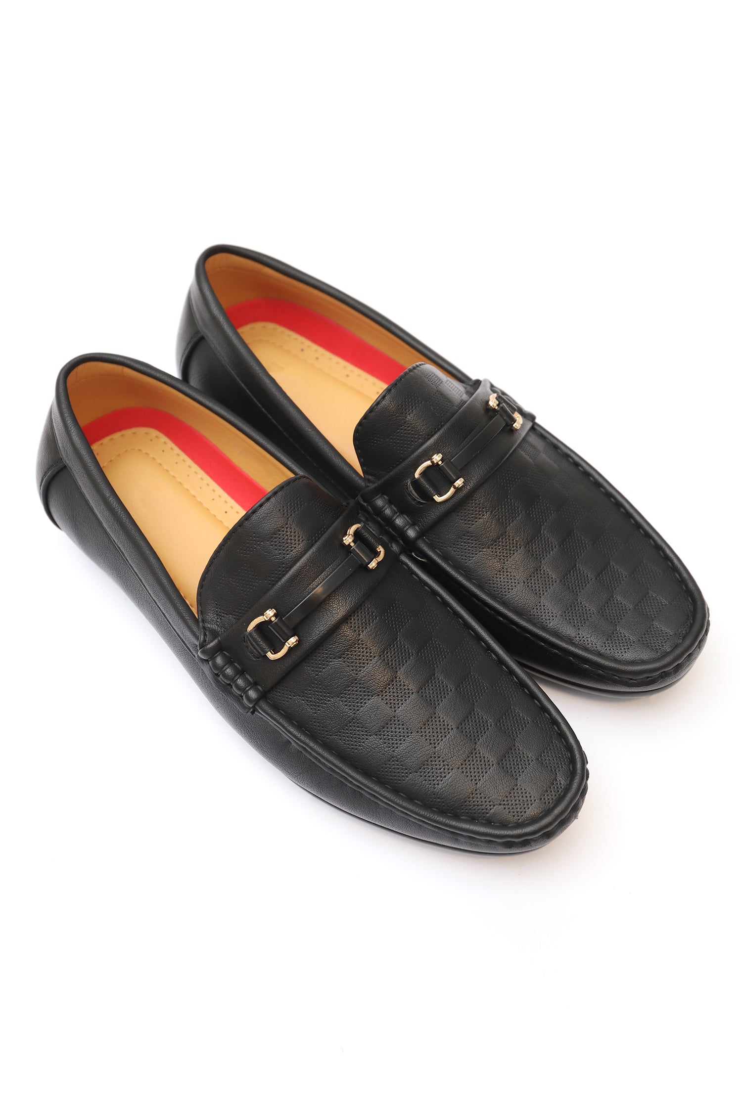 CHECKERED LOAFERS-BLACK