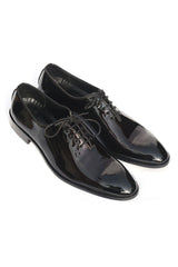 PATENT LEATHER OXFORDS-WINE