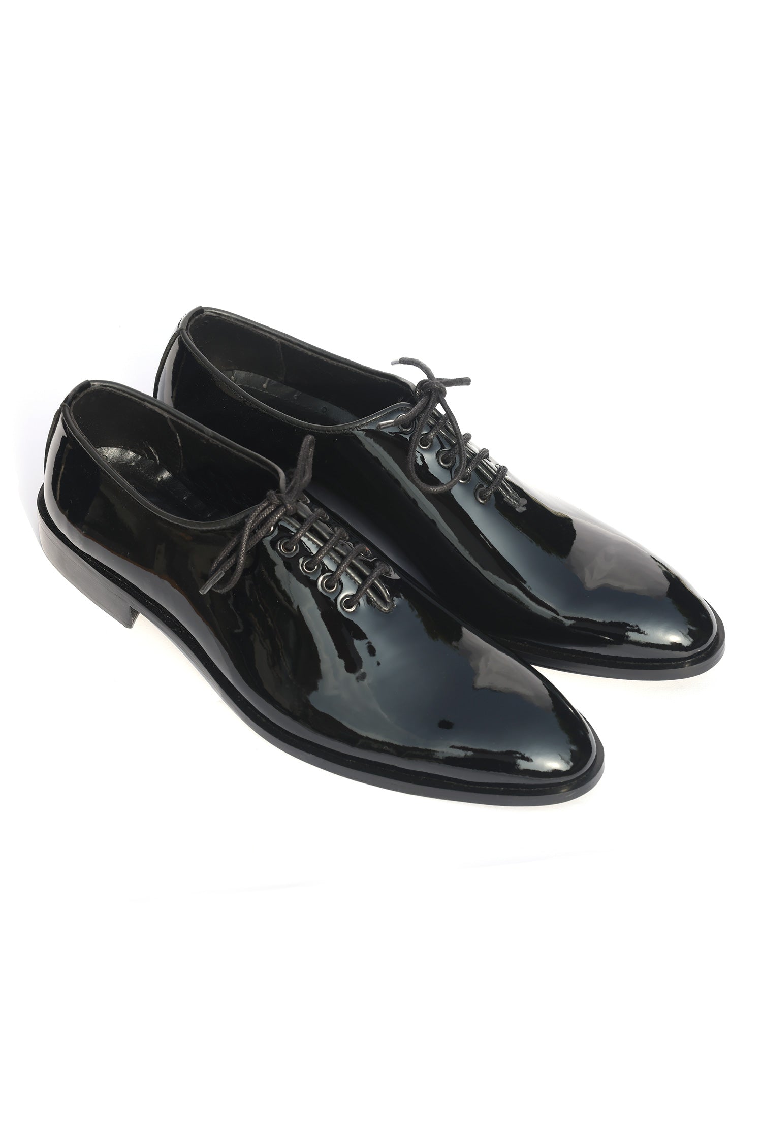 PATENT LEATHER OXFORDS-BLACK
