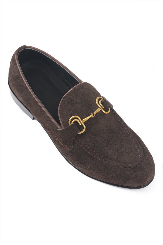 SUEDE LOAFERS-COFFEE