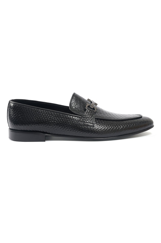 TEXTURED LOAFERS-BLACK