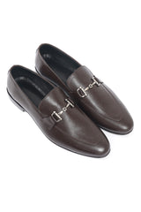 LEATHER LOAFERS-COFFEE