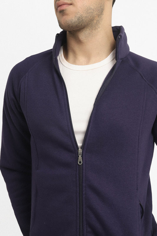 FLEECE ZIPPER-NAVY