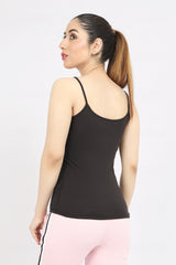 FITTED TANK TOP-BLACK