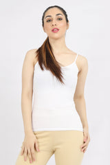 FITTED TANK TOP-WHITE