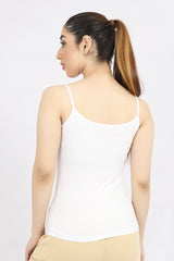 FITTED TANK TOP-WHITE