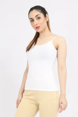 FITTED TANK TOP-WHITE