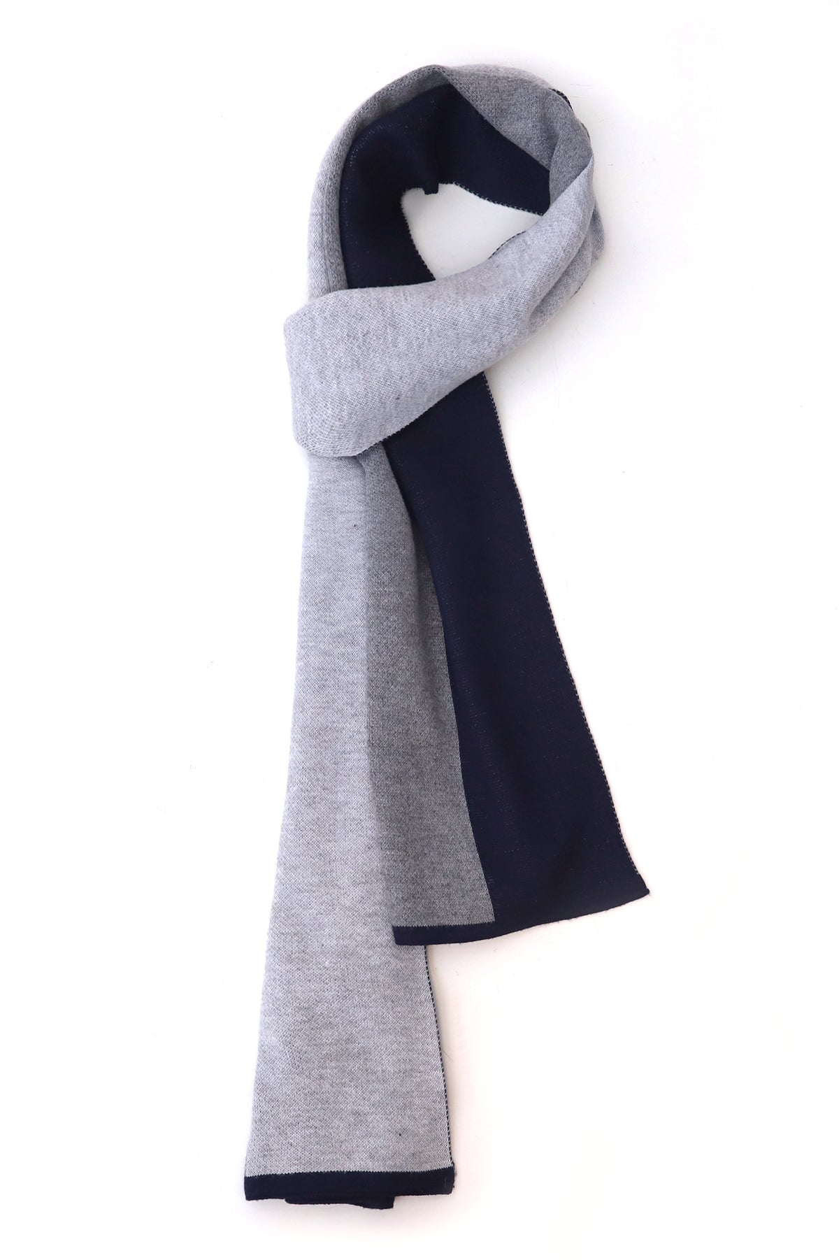 MONOCHROME SCARF-NAVY-GREY