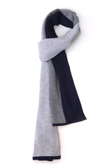 MONOCHROME SCARF-NAVY-GREY