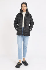QUILTED PUFFER JACKET-BLACK