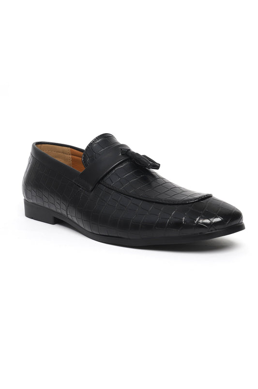 TEXTURED LOAFERS-BLACK