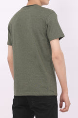 PLAIN COTTON TEE-OLIVE