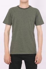 PLAIN COTTON TEE-OLIVE