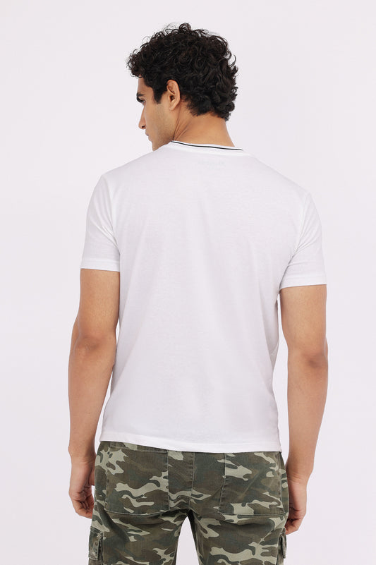 PLAIN COTTON TEE-WHITE