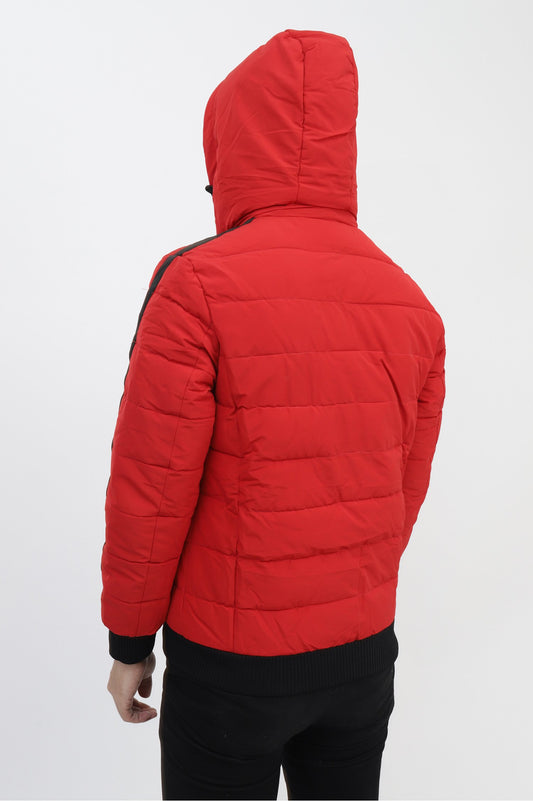 TAPE PADDED JACKET-RED