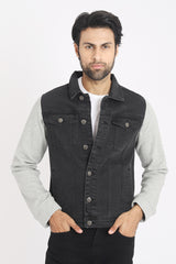 DENIM JACKET-BLACK