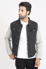 DENIM JACKET-BLACK