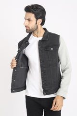 DENIM JACKET-BLACK