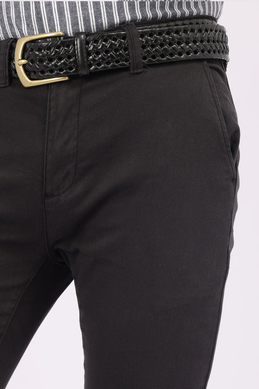 SLIM FIT CHINOS-BLACK