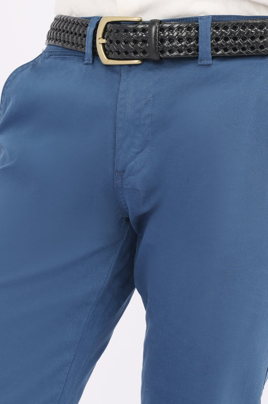 SLIM FIT CHINOS-BLUE