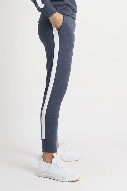 WOMEN JOGGER PANT-DENIM-WHITE