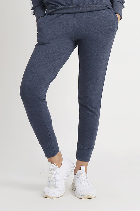 WOMEN JOGGER PANT-DENIM-WHITE