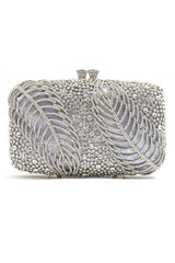 PEARL CRYSTAL CLUTCH-SILVER